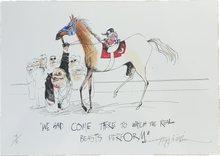 Load image into Gallery viewer, Kentucky Derby 50th Anniversary Print: "We Had Come There To Watch The Real Beasts Perform."