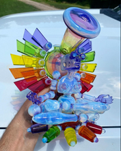Load image into Gallery viewer, HUGE Banjo "Fractal Foam Devi On A F-250 Superduty" Rainbow Holographic Vinyl Sticker