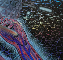 Load image into Gallery viewer, Alex Grey &amp; Mars-1 "Bicycle Day" Limited Edition Textured Foil Paper Print
