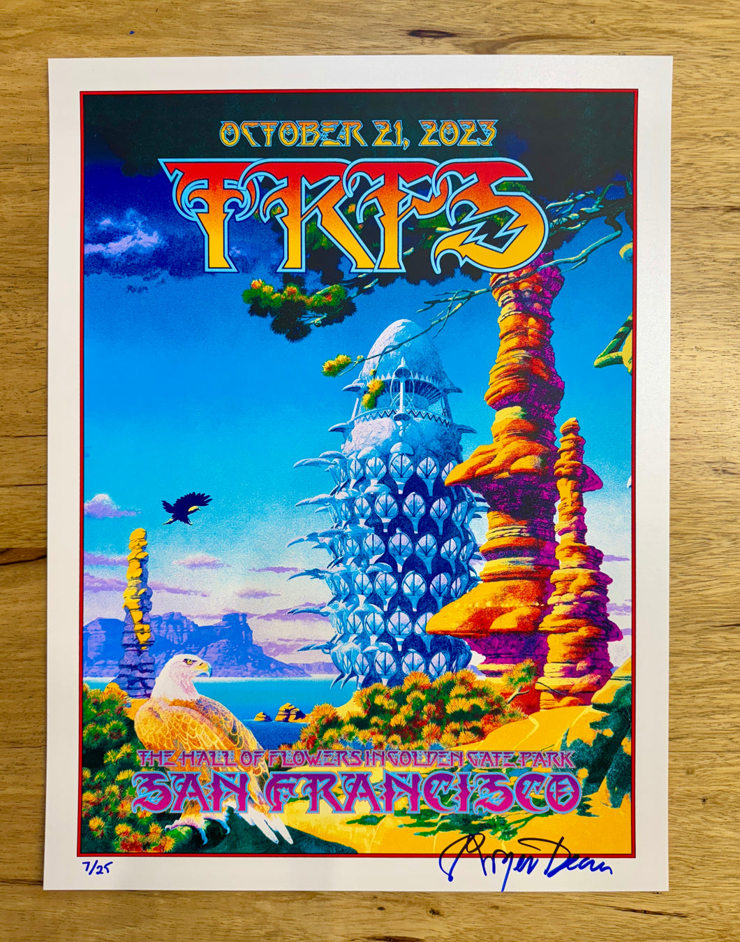 Roger Dean “TRPS 2023” Metallic White Edition Poster