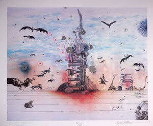 Ralph Steadman and Mars-1 "Dystopia With a Glimmer of Hope" Collaboration